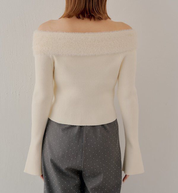  「シャギーリボンオフショルニット」|ニット・セーター|