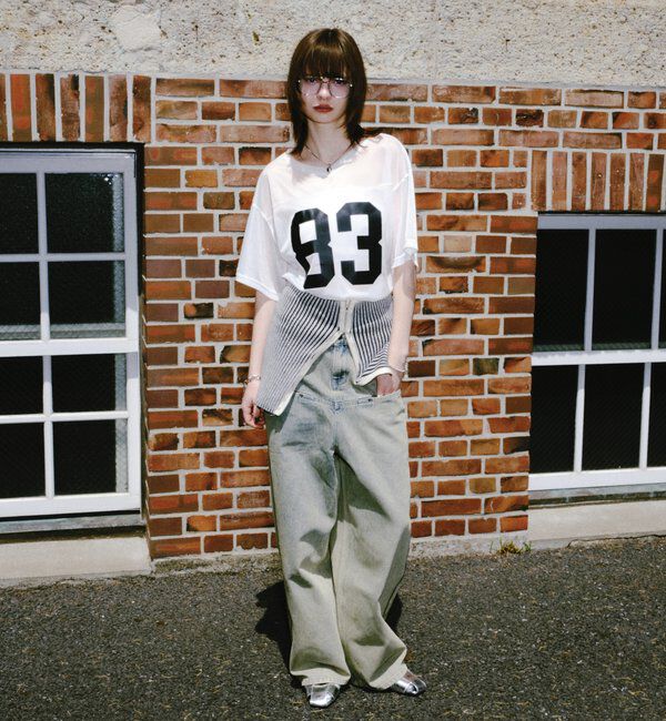  「《UNISEX / サイズ展開あり》スラッシュポケットブラストワイドデニム」|デニム|