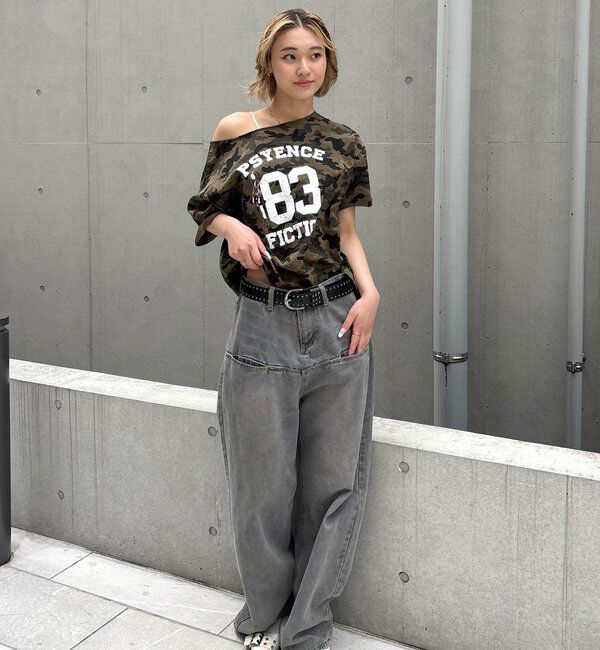  「《UNISEX / サイズ展開あり》スラッシュポケットブラストワイドデニム」|デニム|