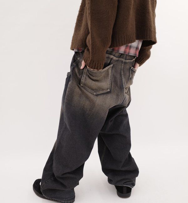  「《UNISEX / サイズ展開あり》スラッシュポケットブラストワイドデニム」|デニム|