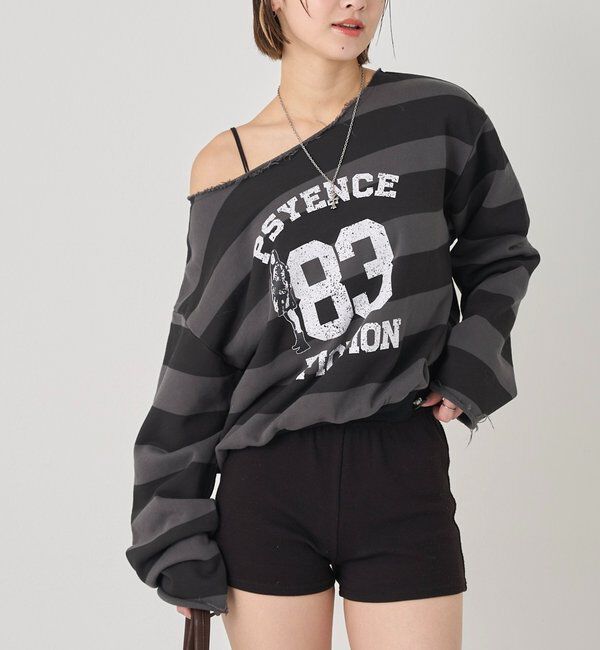  「エリオットナンバリングワンショルダースウェット」|Tシャツ・カットソー|