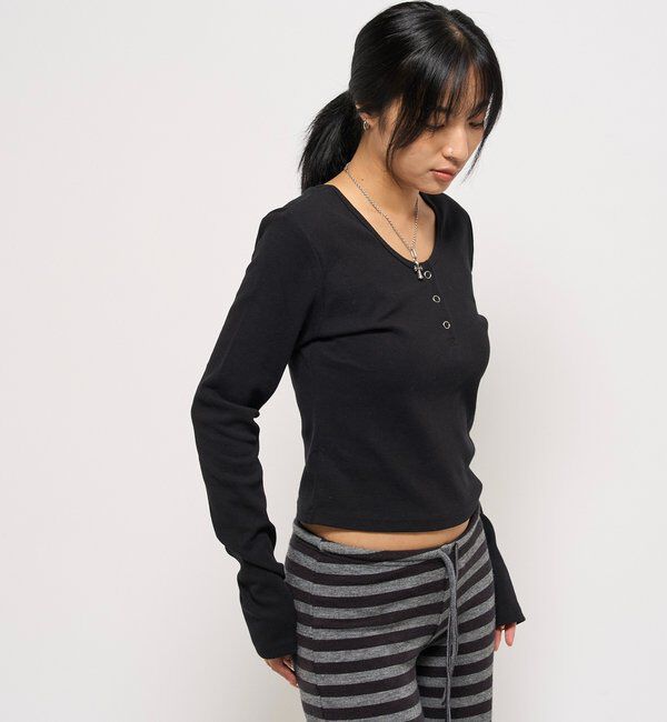  「リングドットL/Sトップス」|Tシャツ・カットソー|