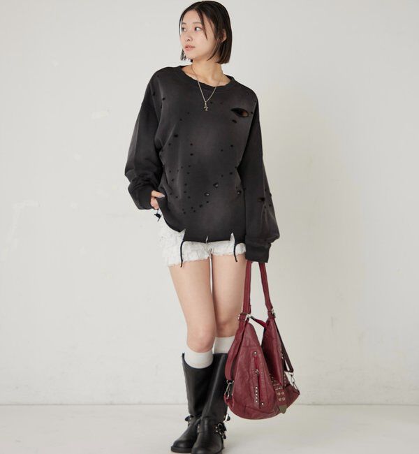  「【FromVintage】ダメージスウェット」|Tシャツ・カットソー|