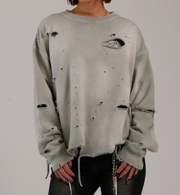  「【FromVintage】ダメージスウェット」|Tシャツ・カットソー|