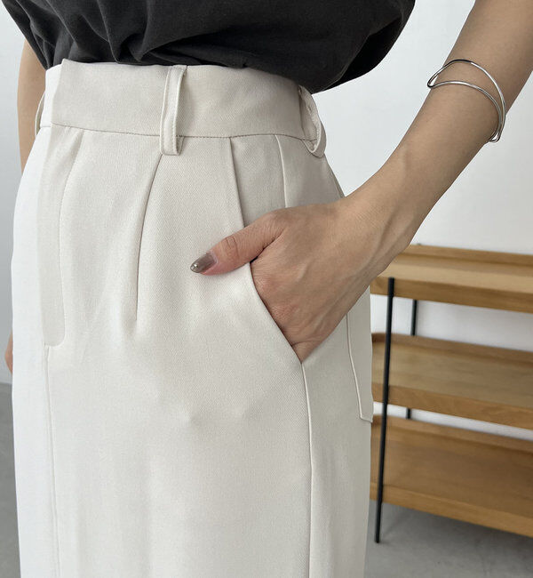  「【累計1万枚突破/全骨格◎/低身長サイズ】マキシIラインスカート」|スカート|