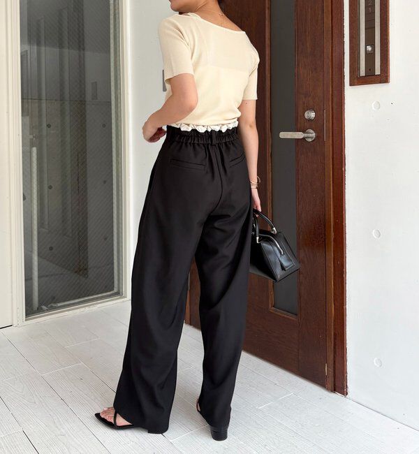  「クロスレイヤード半袖ニット」|ニット・セーター|