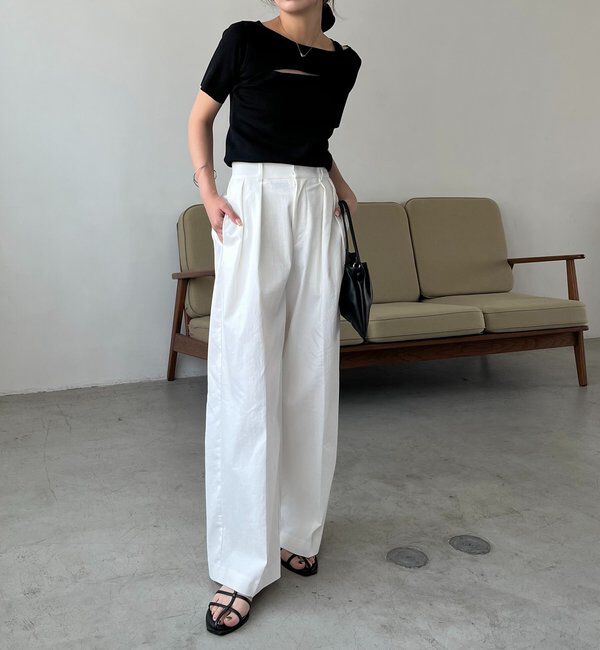  「クロスレイヤード半袖ニット」|ニット・セーター|