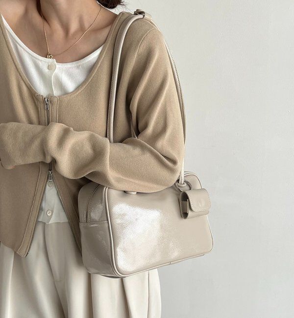  「エナメルスクエアボストンバッグ」|トートバッグ|