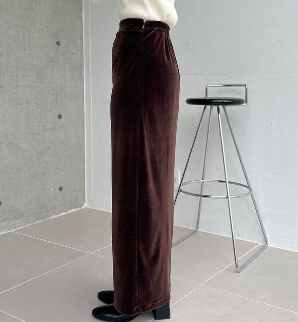  「【低身長サイズあり】ベロアIラインスカート」|スカート|