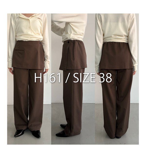  「【低身長サイズあり】ミニレイヤードパンツ」|チノ|