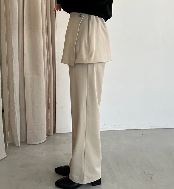  「【低身長サイズあり】ミニレイヤードパンツ」|チノ|