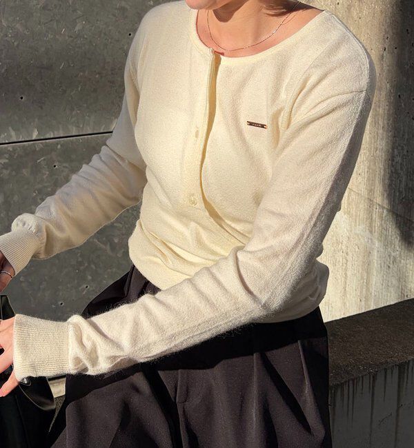 「カーディガン風アシメニット」|ニット・セーター|オフホワイト