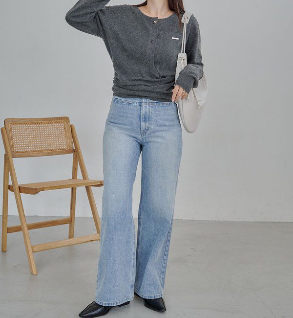  「カーディガン風アシメニット」|ニット・セーター|