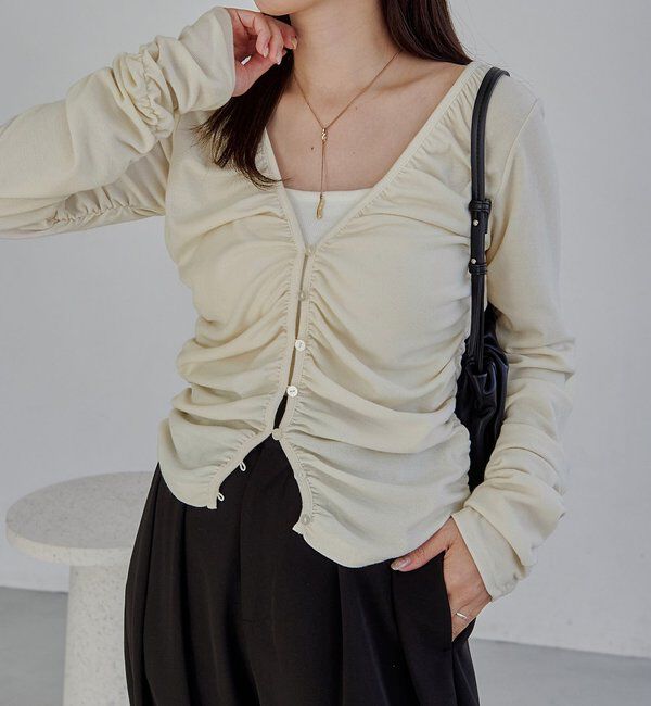  「パイピングドレープカーディガン」|Tシャツ・カットソー|