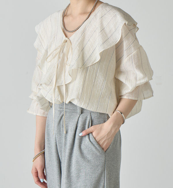  「フリルカラーブラウス」|シャツ・ブラウス|