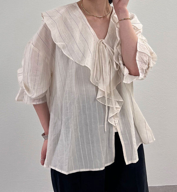  「フリルカラーブラウス」|シャツ・ブラウス|
