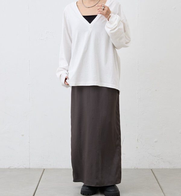  「【ONIT】ディープVネックカットソー」|Tシャツ・カットソー|