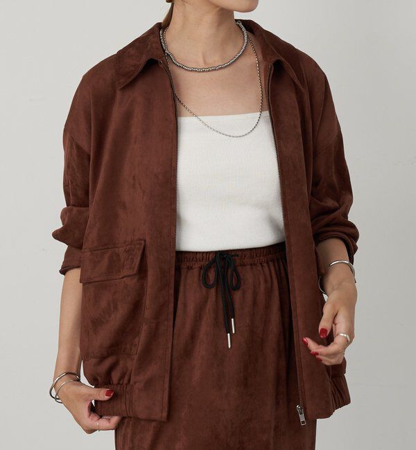  「フェイクスウェードブルゾン」|ブルゾン・スタジャン|