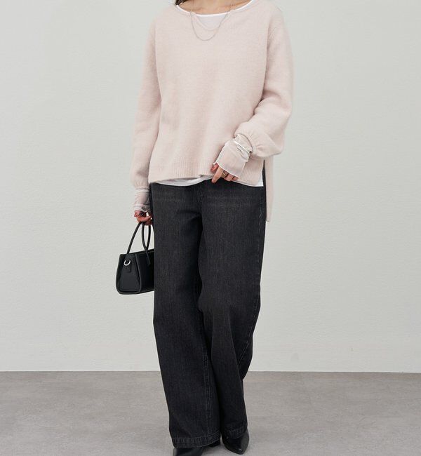  「ファーウールキーネックニット」|ニット・セーター|