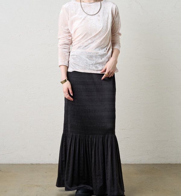  「プリーツマキシスカート」|スカート|