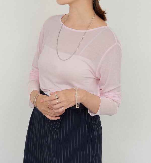  「袖シアーカットソー」|Tシャツ・カットソー|