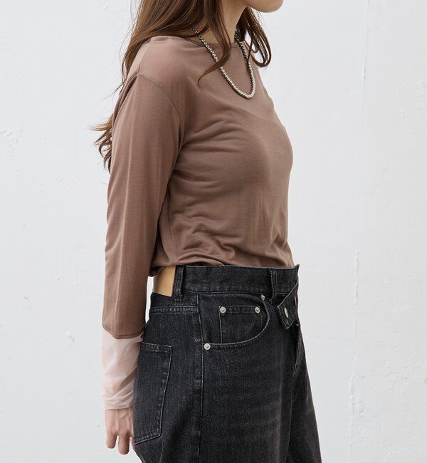  「袖シアーカットソー」|Tシャツ・カットソー|