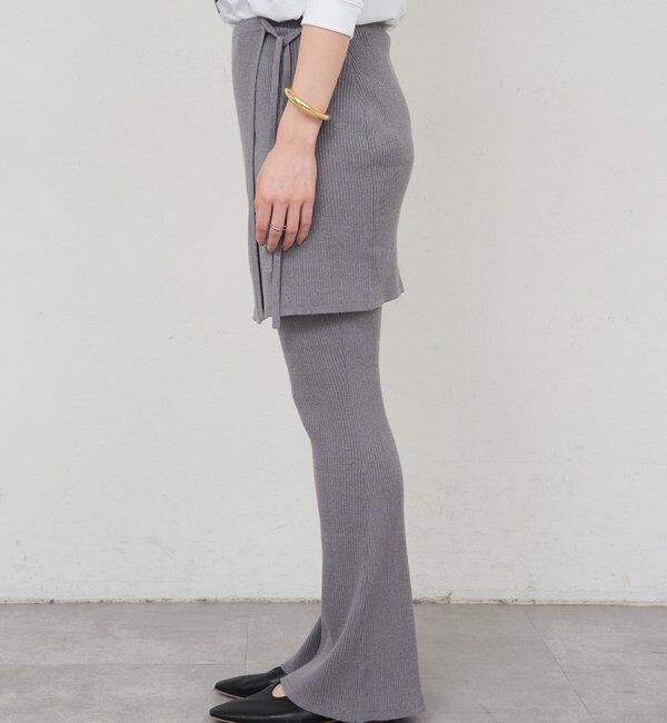  「ニットレイヤードパンツ」|チノ|
