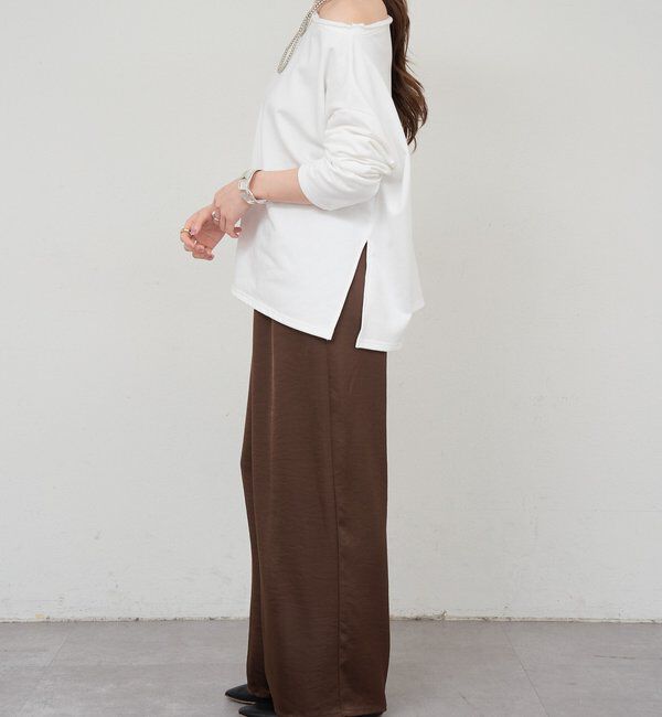  「サイドスリットオフショルスウェット」|Tシャツ・カットソー|