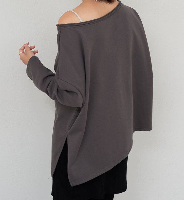  「サイドスリットオフショルスウェット」|Tシャツ・カットソー|トープ