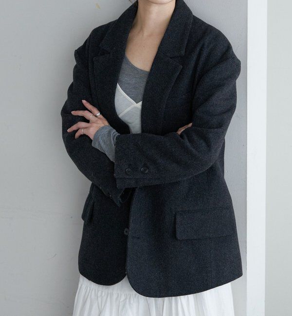  「ウールBIGテーラードジャコット」|その他|ブラック