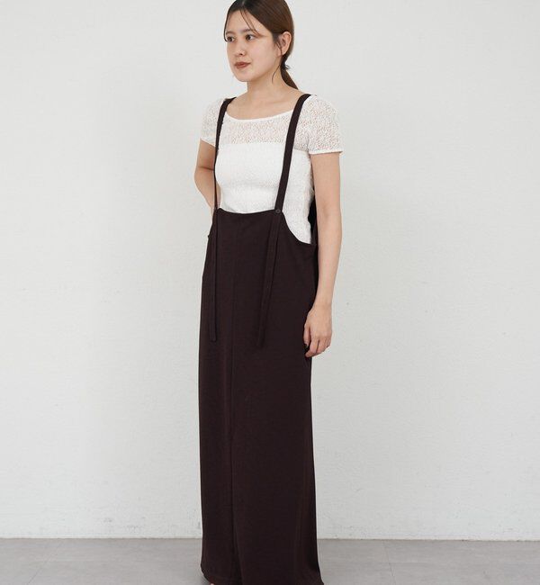  「カットジョーゼットジャンスカ」|ワンピース|ブラウン