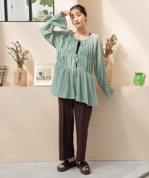 LOWRYS FARM「ヨウリュウシャーリングブラウスＬＳ」|シャツ・ブラウス|