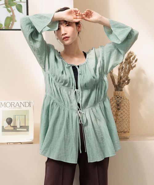 LOWRYS FARM「ヨウリュウシャーリングブラウスＬＳ」|シャツ・ブラウス|