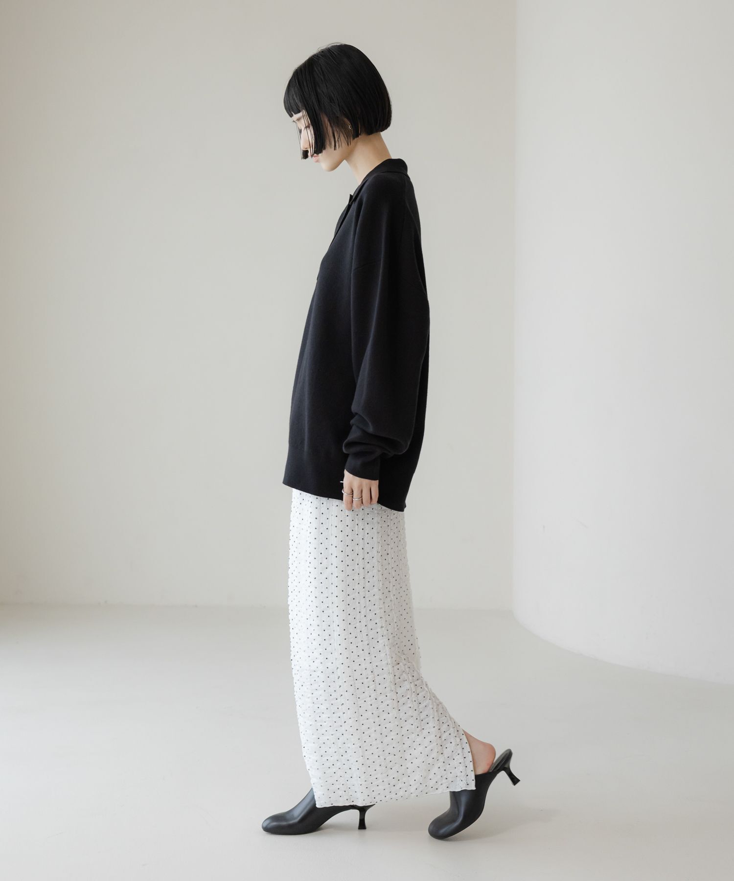 LOWRYS FARM「チビフリルカットタイトスカート」|スカート|