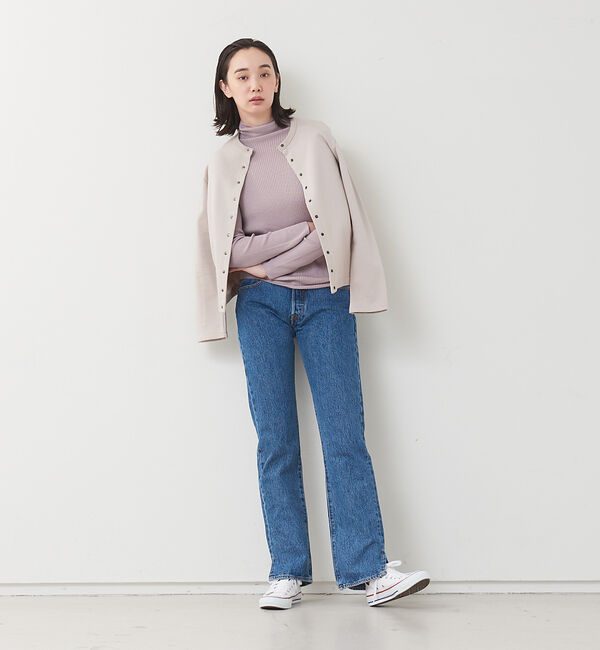 collex「ピュアウールリブタートルニット」|ニット・セーター|