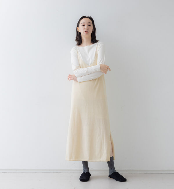 collex「ナチュラルファインヤーンキャミワンピース」|ニット・セーター|オフホワイト