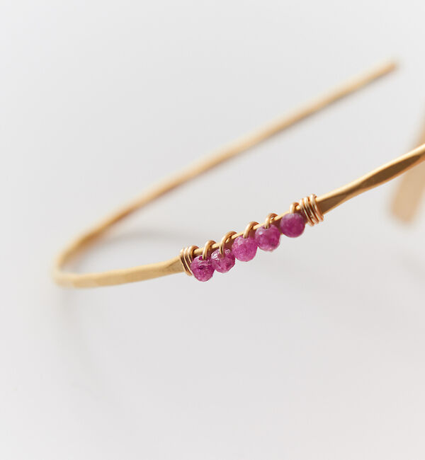 collex「【Ljud/ユード】5grain天然石バングル ゴールド」|ブレスレット・バングル|