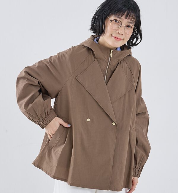collex「レイヤード風ジップアップコート」|ブルゾン・スタジャン|