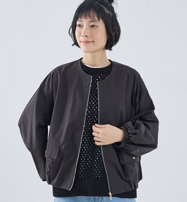 collex「2WAYボリュームスリーブジップアップブルゾン」|ブルゾン・スタジャン|