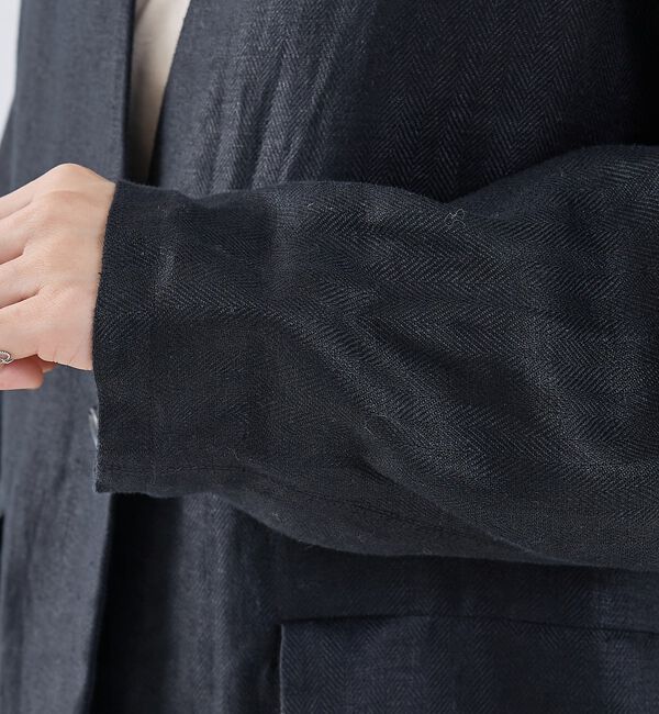 collex「麻ノーカラージャケット」|ノーカラージャケット|