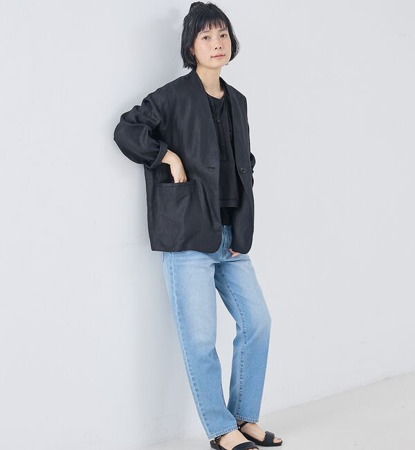 collex「麻ノーカラージャケット」|ノーカラージャケット|
