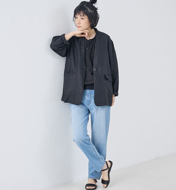 collex「麻ノーカラージャケット」|ノーカラージャケット|