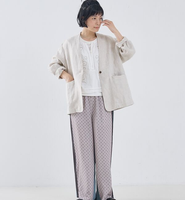 collex「麻ノーカラージャケット」|ノーカラージャケット|