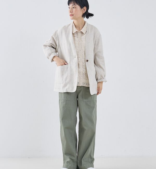 collex「麻ノーカラージャケット」|ノーカラージャケット|