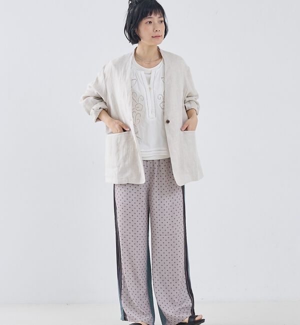 collex「麻ノーカラージャケット」|ノーカラージャケット|