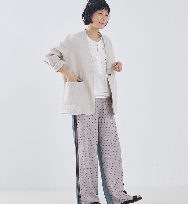 collex「麻ノーカラージャケット」|ノーカラージャケット|