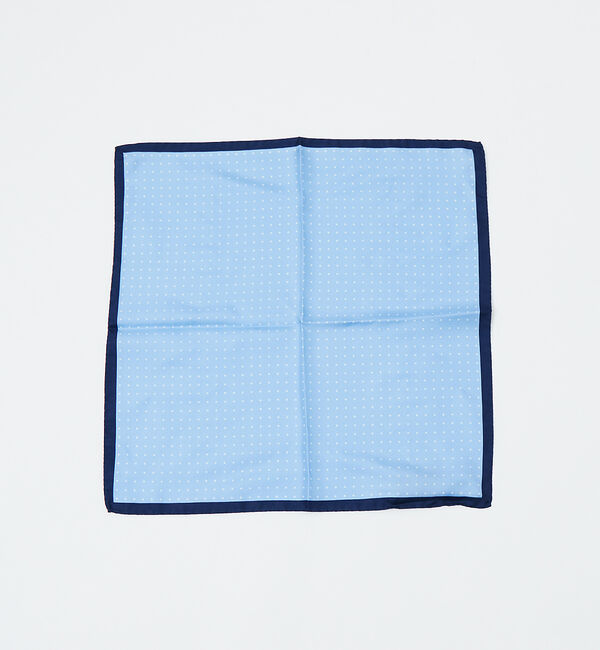 ABAHOUSE「【イタリア製】シルク ドット柄チーフ」|バンダナ・スカーフ|ライトブルー