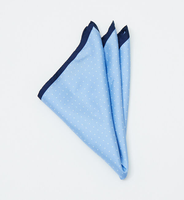 ABAHOUSE「【イタリア製】シルク ドット柄チーフ」|バンダナ・スカーフ|