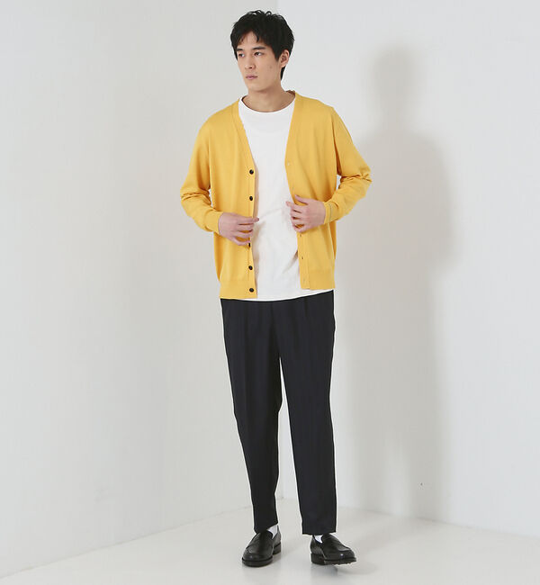 ABAHOUSE「【シルクブレンド】ベーシック Vネック カーディガン」|カーディガン|