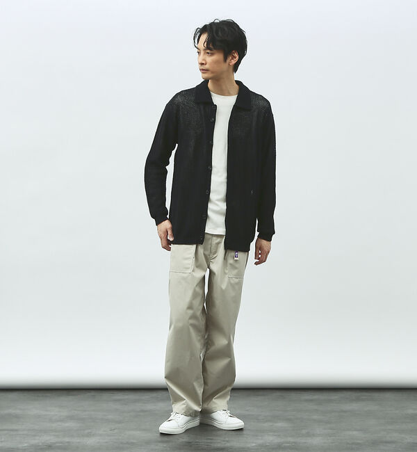 ABAHOUSE「メッシュニット ポロ カーディガン / サマーニット」|カーディガン|